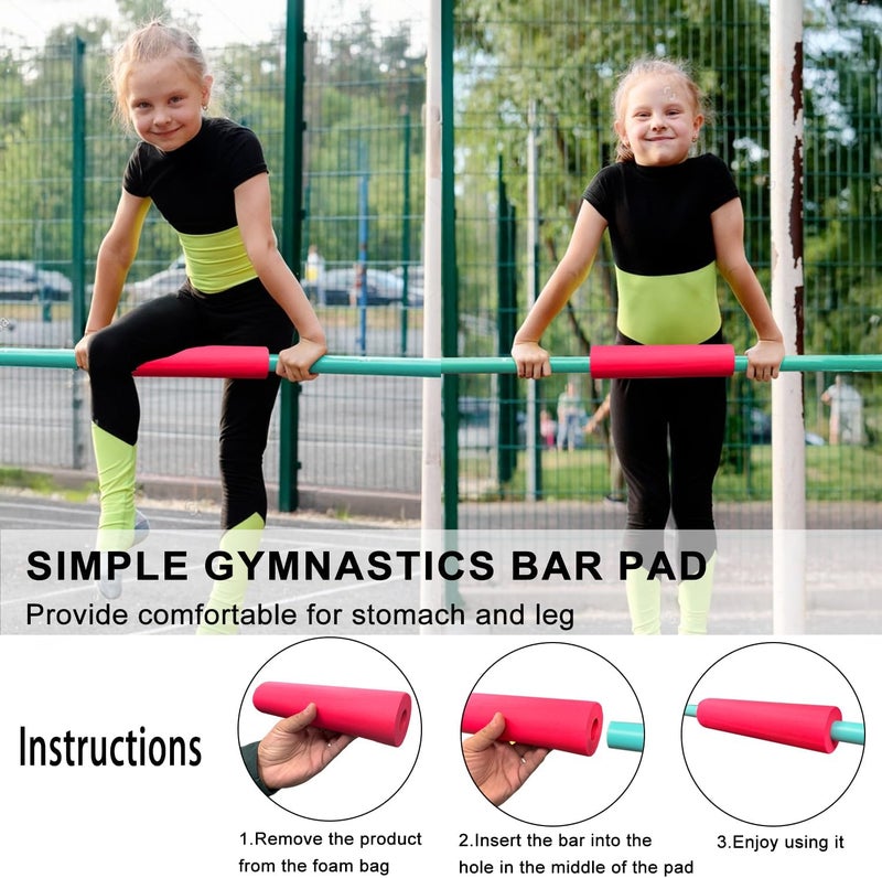 GLANT Gymnastics Bar for Kids with Rings Set, 7 Heights Adjustable Easy Folding Gymnastic Training Bar Kids Monkey Horizontal Bars - Max Load 300LBS - Image 4
